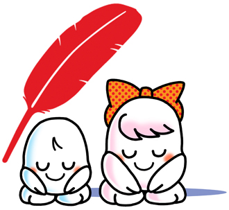 赤い羽根共同募金のイラスト